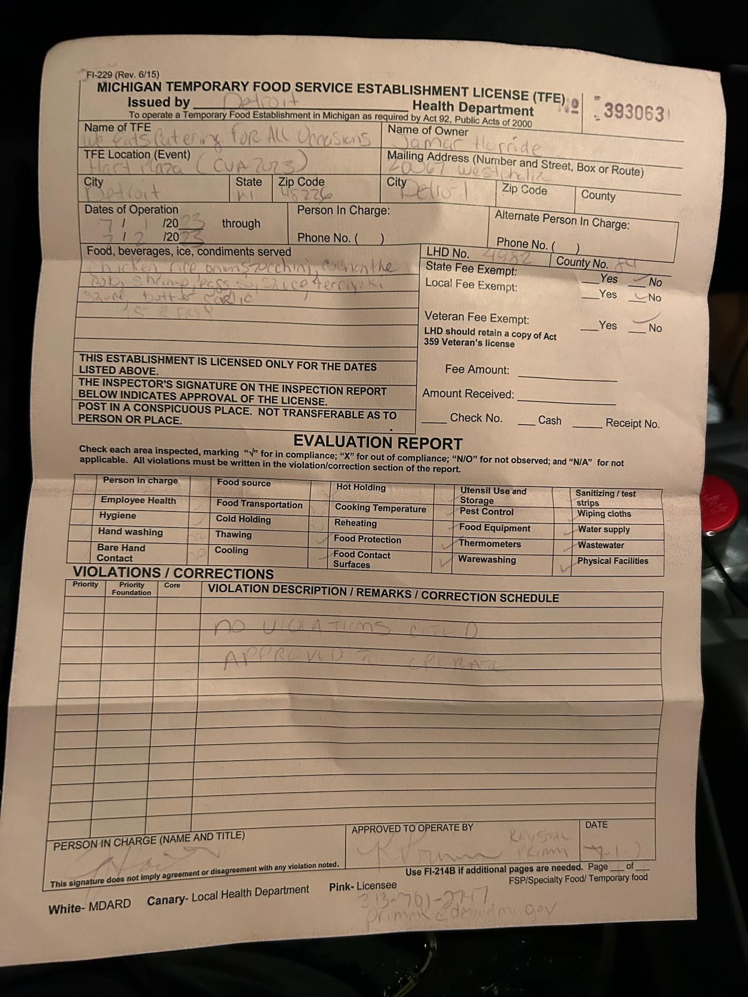 Michigan State Evaluation Report